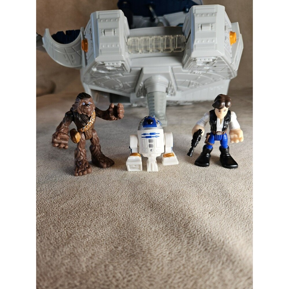 Star Wars Millennium Falcon Hasbro Playskool Galactic Heroes w/3 Characters